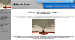 Desktop Screenshot of buecherfabrik.com