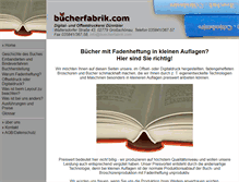 Tablet Screenshot of buecherfabrik.com